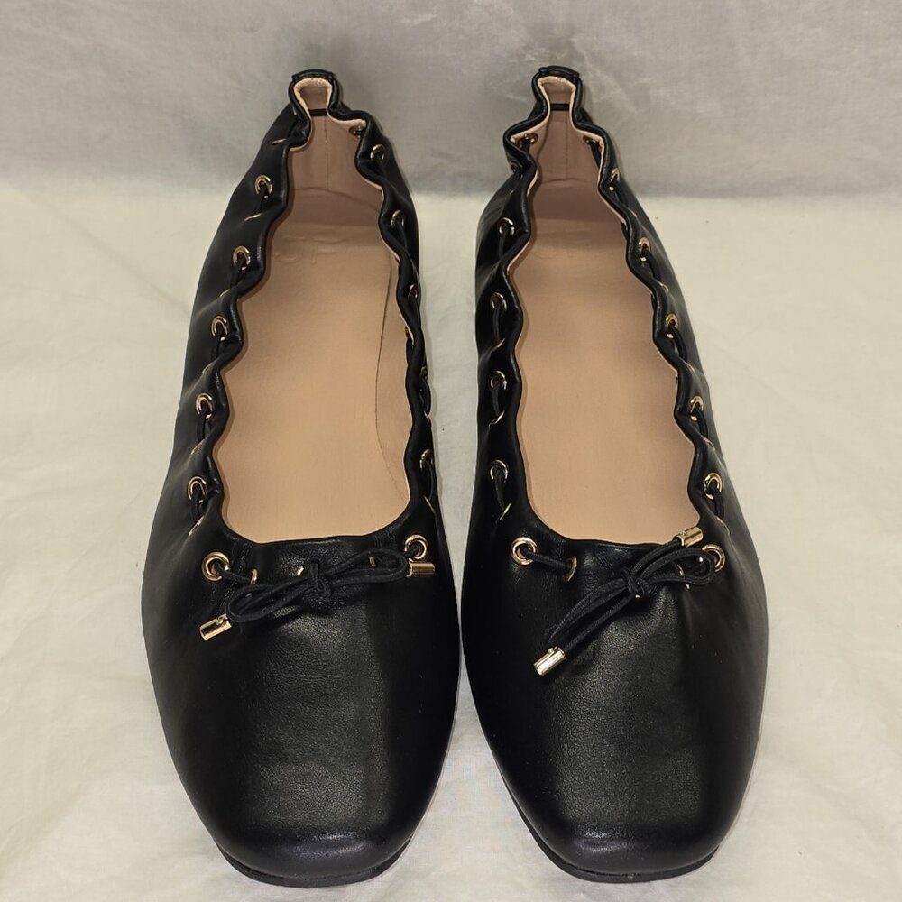 JustFab Amari Ballet Flat in Black, Women's Size 11, New in Box - Picture 4 of 9